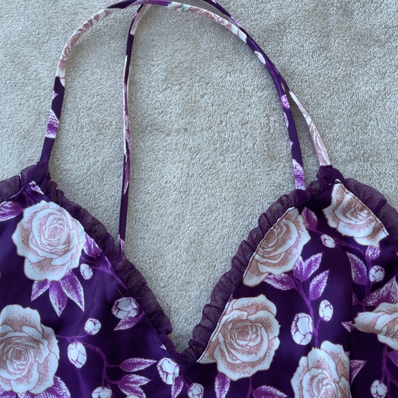 Victoria's Secret Purple Floral Pajama Set - Picture 9 of 10